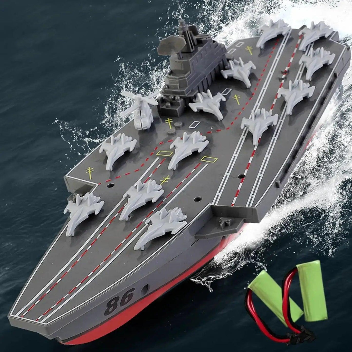  RC Warship Aircraft Carrier Boat Battery Powered Hull -  ToylandEU™