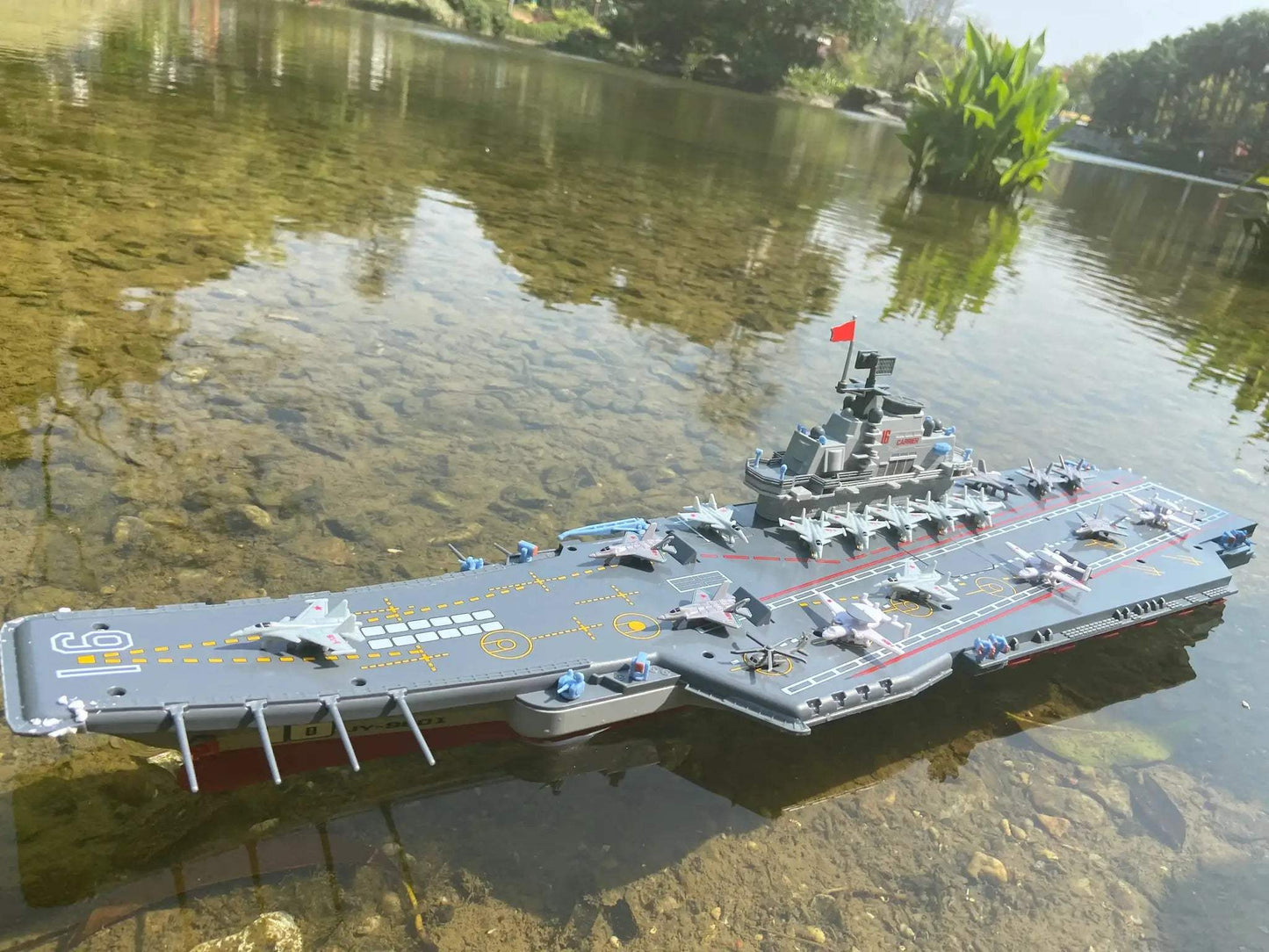  RC Warship Aircraft Carrier Boat Battery Powered Hull -  ToylandEU™
