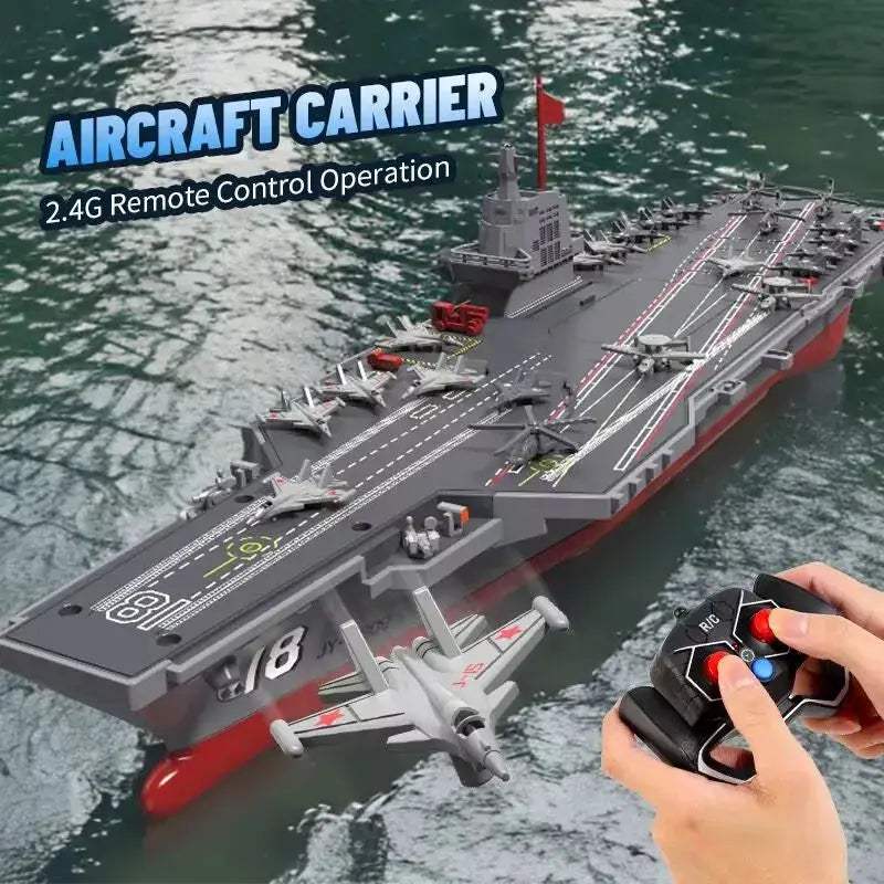  RC Warship Aircraft Carrier Boat Battery Powered Hull -  ToylandEU™