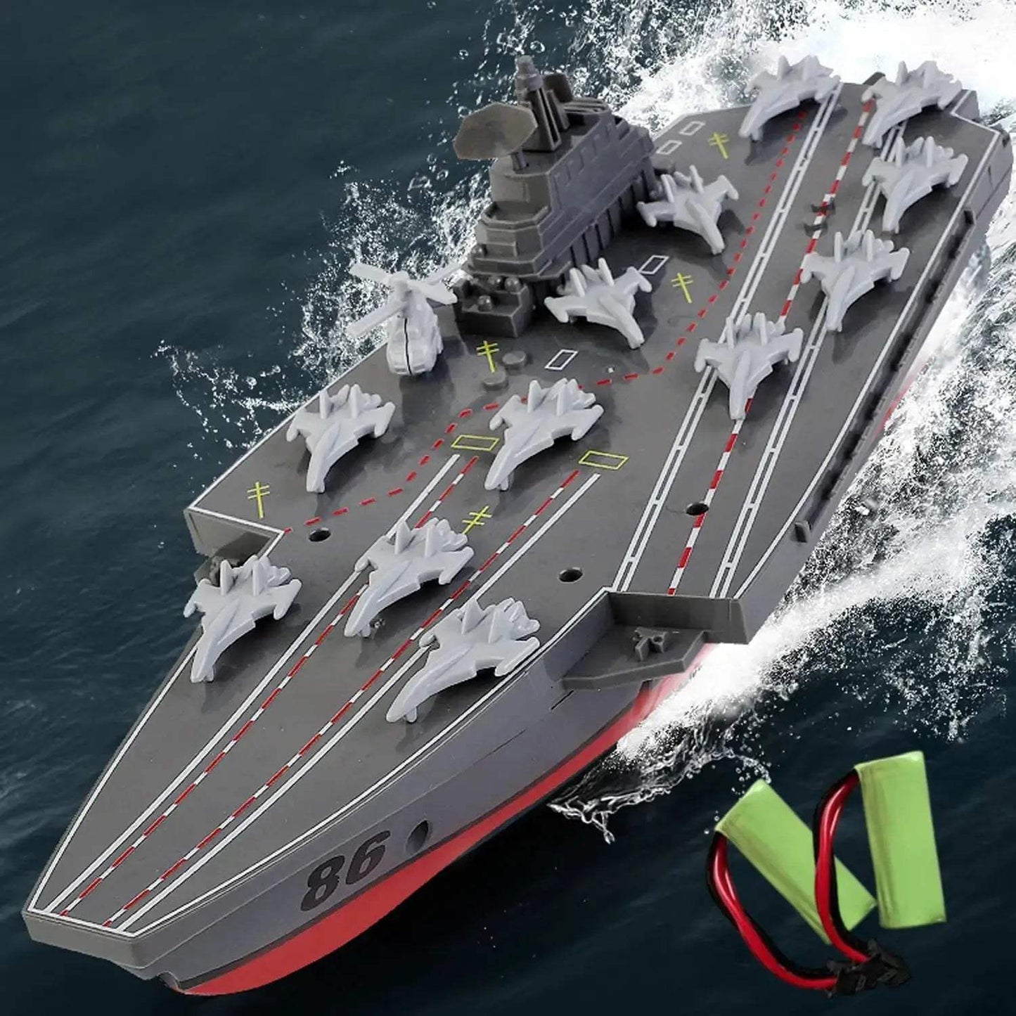  RC Warship Aircraft Carrier Boat Battery Powered Hull -  ToylandEU™