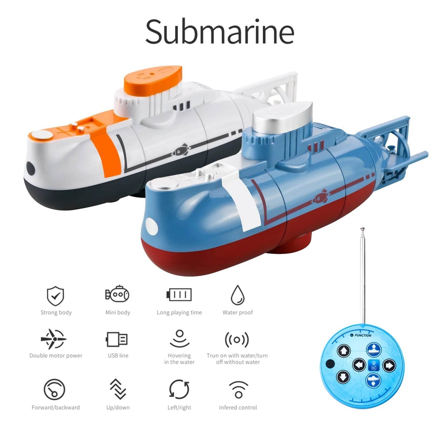 RC Waterproof RC Submarine for Kids - Remote Control Dive & Play Fun - ToylandEU