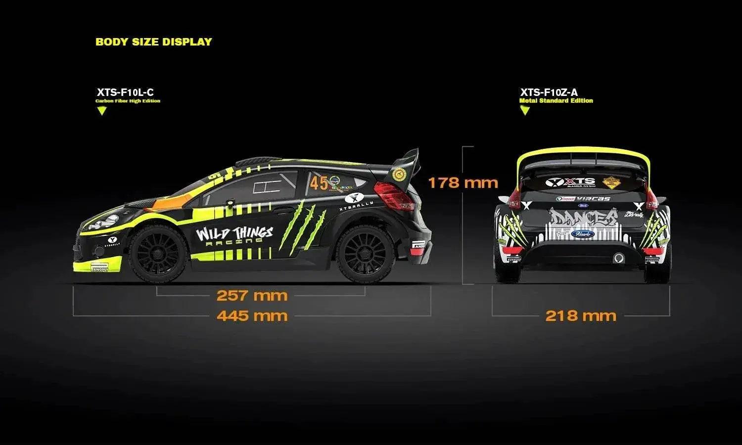  RC XTS-F10 1:10 Scale 4WD Brushless Electric Rally Car - High-Speed Remote Control Model with Complete Accessories -  ToylandEU™