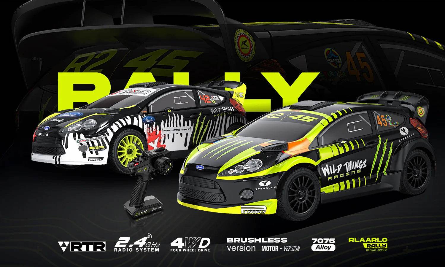 RC XTS-F10 1:10 Scale 4WD Brushless Electric Rally Car - High-Speed Remote Control Model with Complete Accessories - ToylandEU