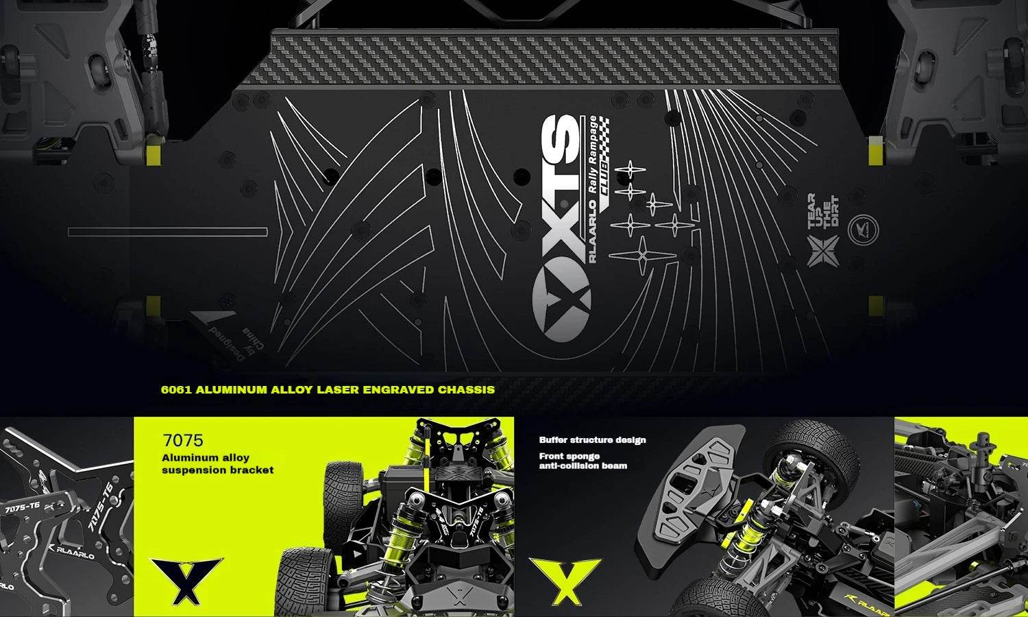 RC XTS-F10 1:10 Scale 4WD Brushless Electric Rally Car - High-Speed Remote Control Model with Complete Accessories - ToylandEU