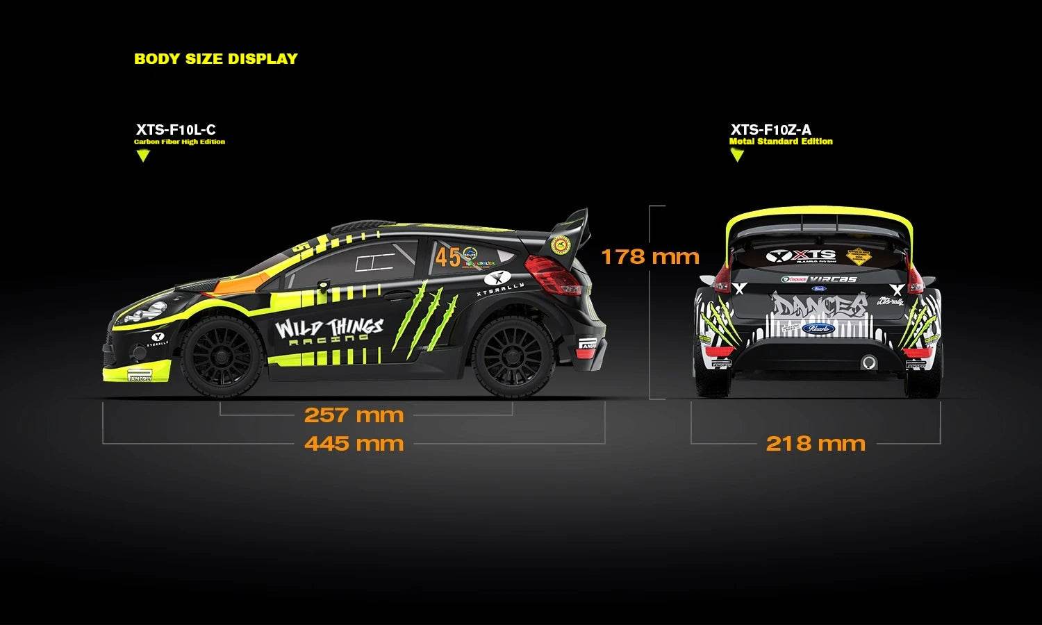 RC XTS-F10 1:10 Scale 4WD Brushless Electric Rally Car - High-Speed Remote Control Model with Complete Accessories - ToylandEU