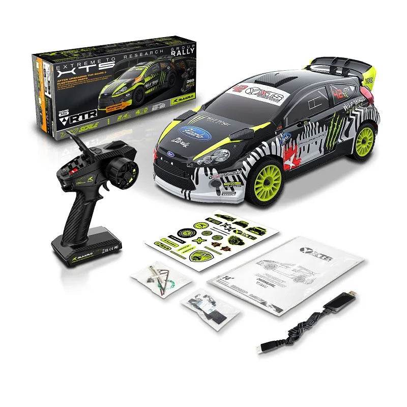 RC XTS-F10 1:10 Scale 4WD Brushless Electric Rally Car - High-Speed Remote Control Model with Complete Accessories - ToylandEU