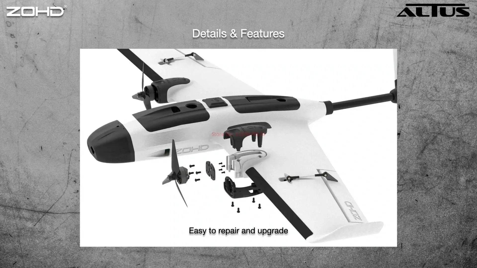  RC ZOHD ALTUS Twin Engine RC Aircraft - 980mm Wingspan, Y3 Modification Ready, Long Endurance Model for Adults -  ToylandEU™