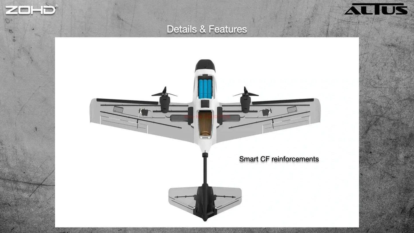  RC ZOHD ALTUS Twin Engine RC Aircraft - 980mm Wingspan, Y3 Modification Ready, Long Endurance Model for Adults -  ToylandEU™