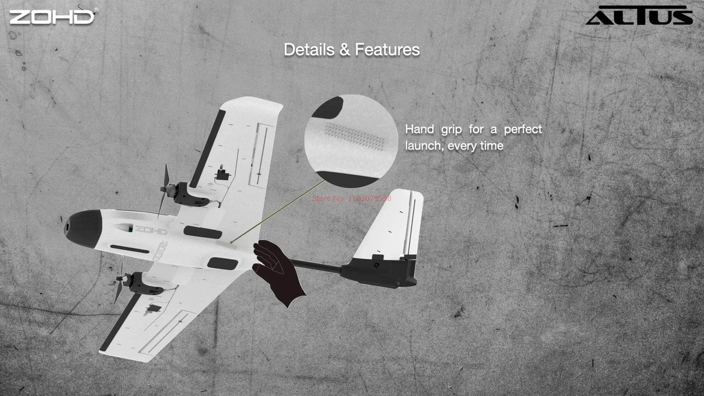 RC ZOHD ALTUS Twin Engine RC Aircraft - 980mm Wingspan, Y3 Modification Ready, Long Endurance Model for Adults - ToylandEU