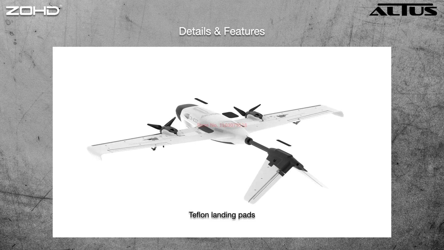 RC ZOHD ALTUS Twin Engine RC Aircraft - 980mm Wingspan, Y3 Modification Ready, Long Endurance Model for Adults - ToylandEU