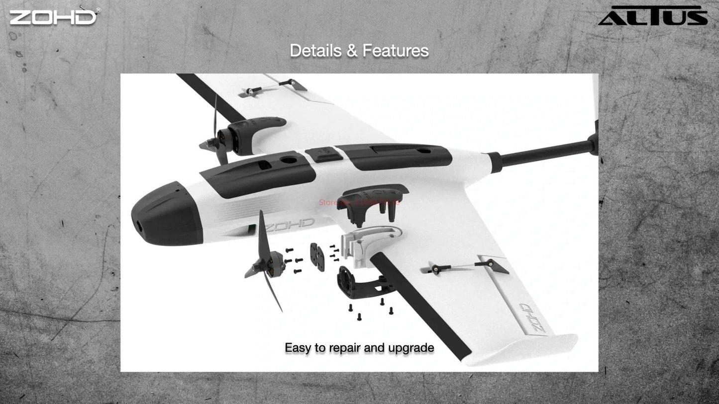 RC ZOHD ALTUS Twin Engine RC Aircraft - 980mm Wingspan, Y3 Modification Ready, Long Endurance Model for Adults - ToylandEU