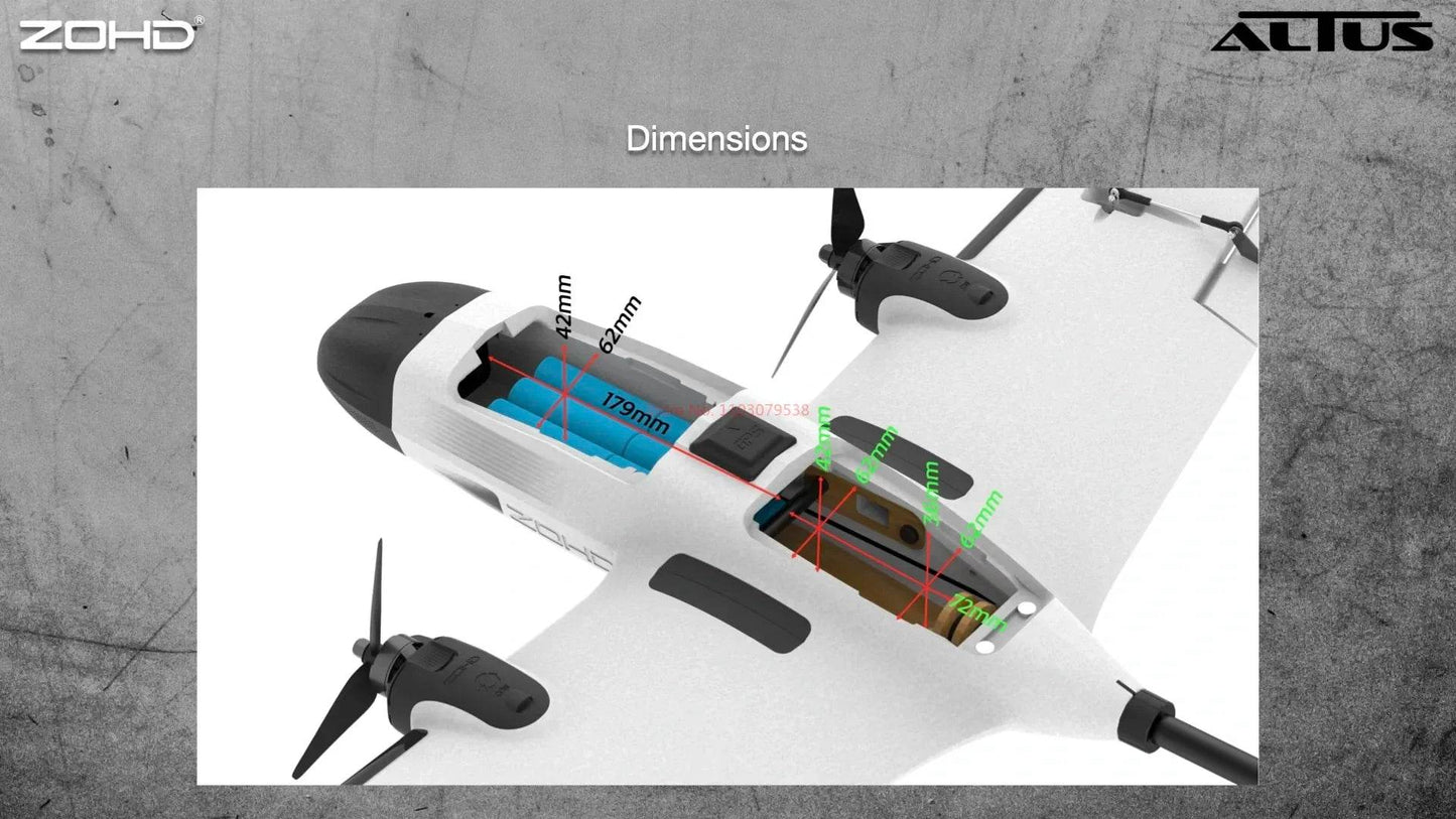 RC ZOHD ALTUS Twin Engine RC Aircraft - 980mm Wingspan, Y3 Modification Ready, Long Endurance Model for Adults - ToylandEU