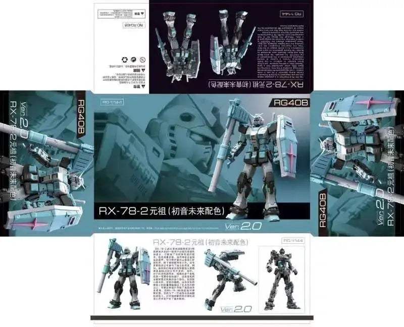 RG 1/144 RX-78-2 Hatsune Miku Color Limited Gundam Gunpla Kit - ToylandEU