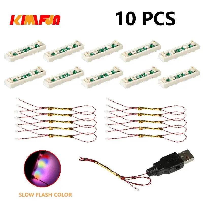 RGB LED LEGO Compatible Building Blocks USB Lamp City Decor - ToylandEU