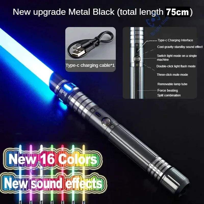 RGB Lightsaber Toy With 15 Color Modes And Sound FX - ToylandEU