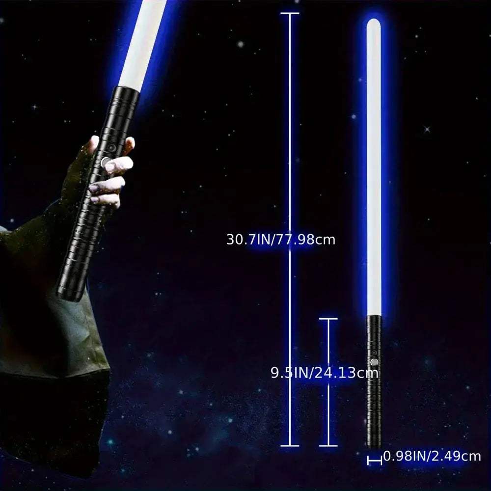 RGB Lightsaber with USB Rechargeable Metal Handle 14 Color Modes - ToylandEU