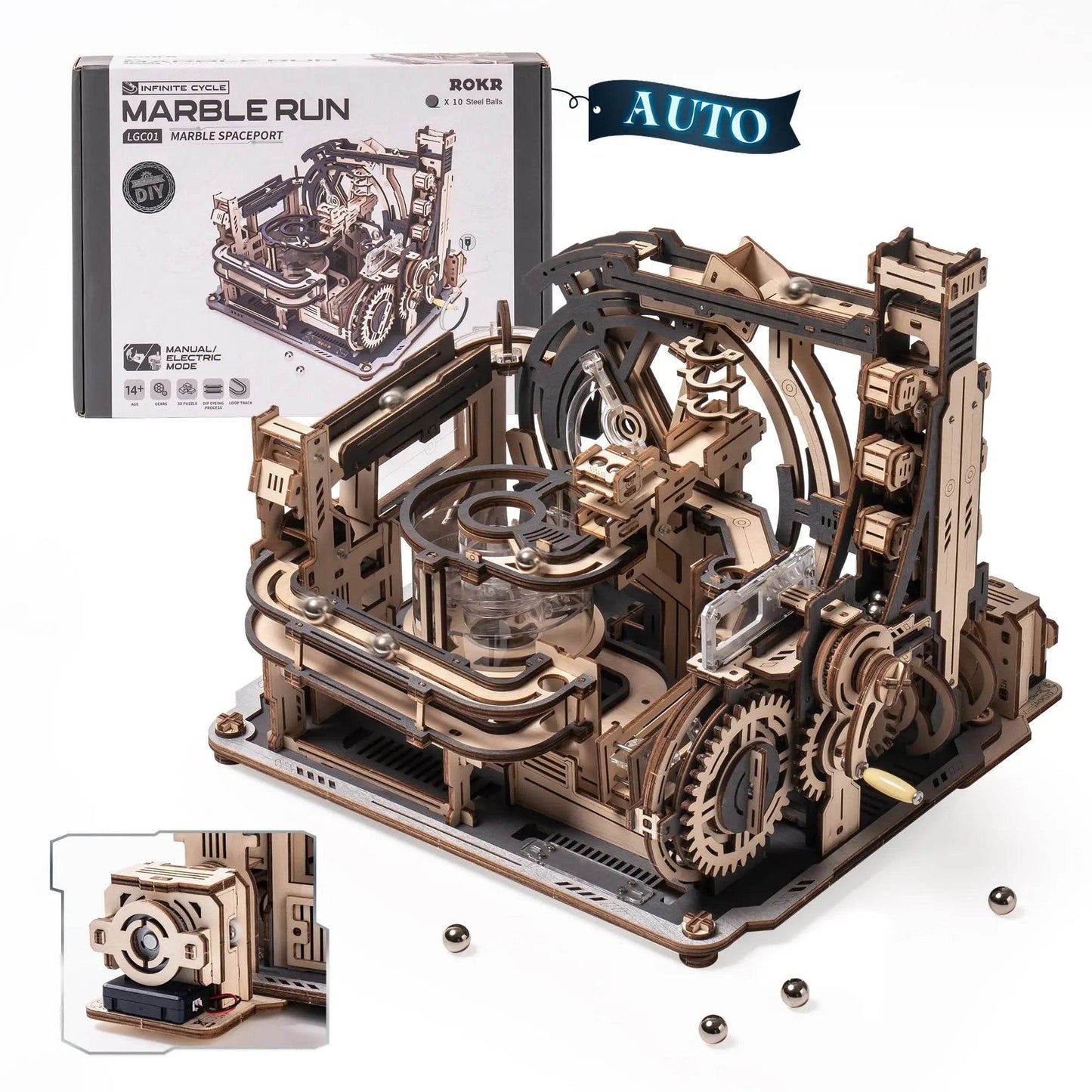 ROBOTIME Rokr Electric Marble Run with Light 3D Puzzle Toys 3D Puzzle - ToylandEU