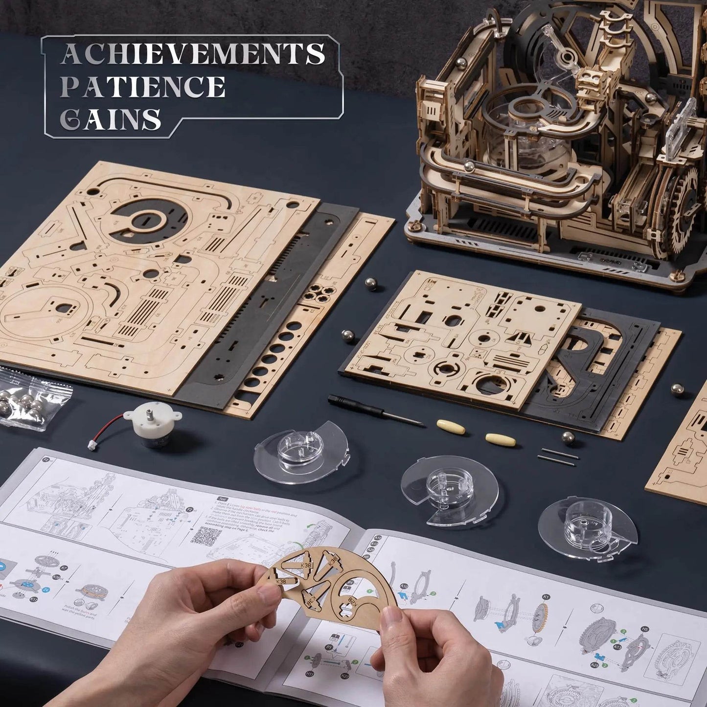 ROBOTIME Rokr Electric Marble Run with Light 3D Puzzle Toys 3D Puzzle - ToylandEU