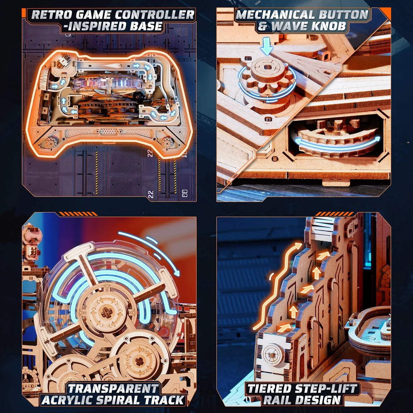  ROKR 3D Wooden Puzzle Gear Ball Pinball Challenge Set -  ToylandEU™