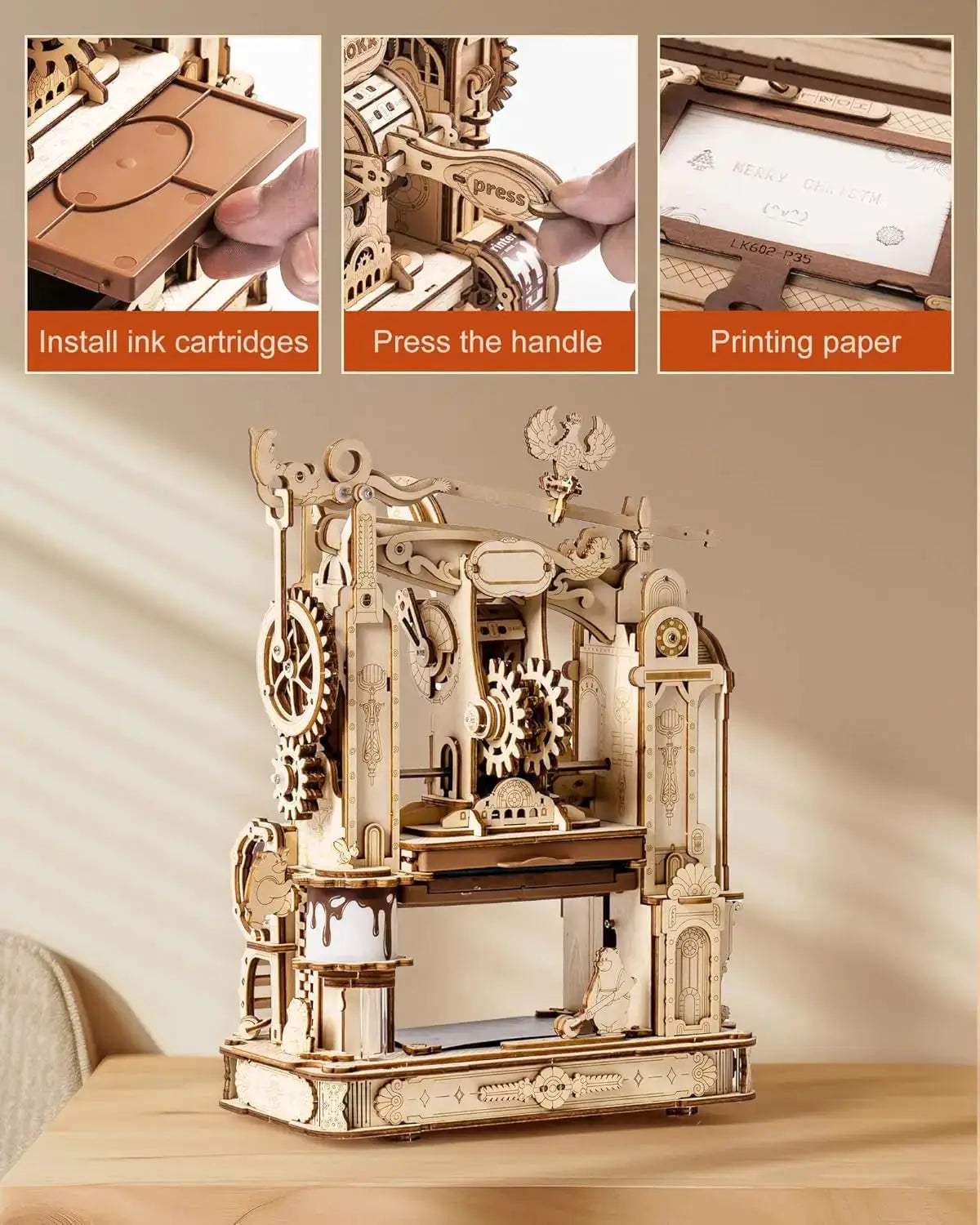  ROKR Classic 3D Wooden Puzzle Printing Press Kit CE -  ToylandEU™