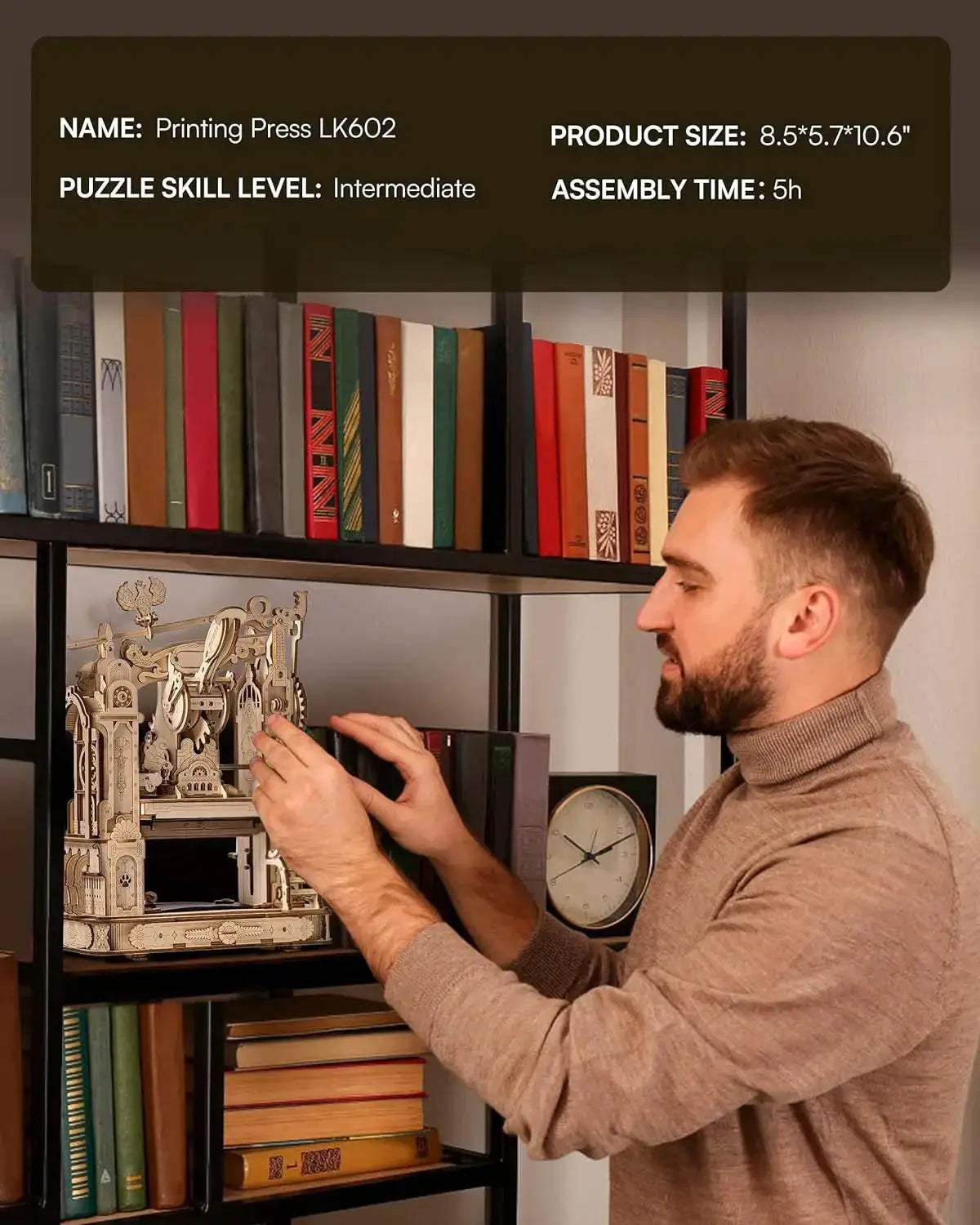  ROKR Classic 3D Wooden Puzzle Printing Press Kit CE -  ToylandEU™