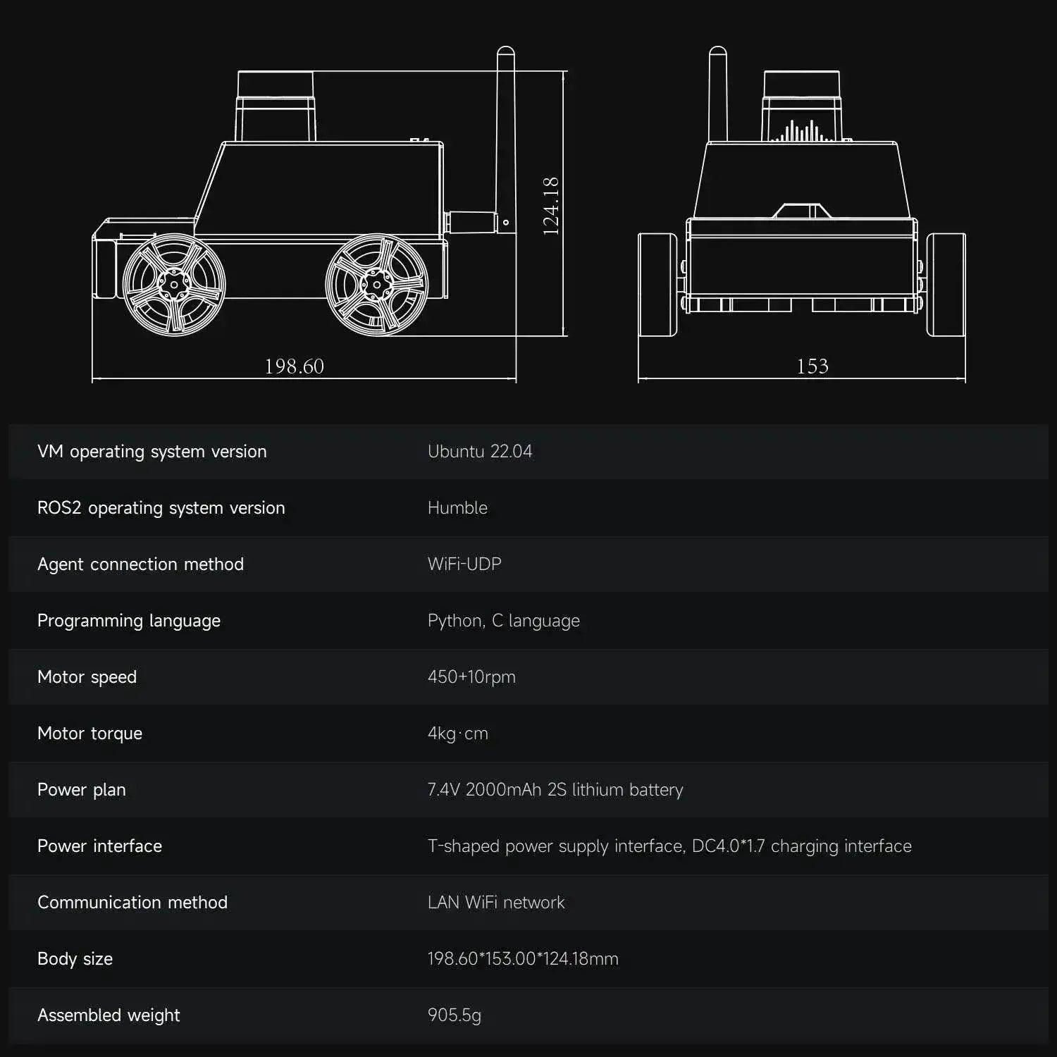 ROS2-Humble Python3 Programmable Robot Car Kit with 2MP Camera and  -  ToylandEU™