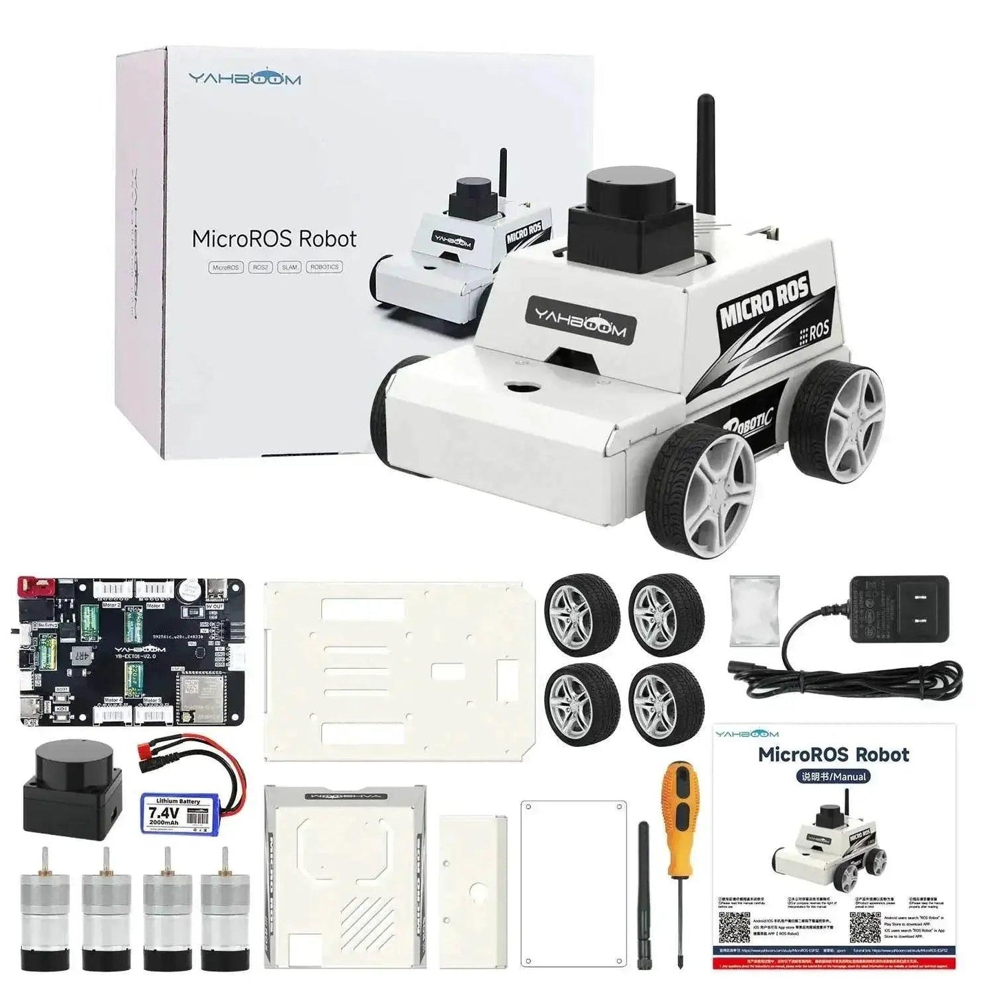  ROS2-Humble Python3 Programmable Robot Car Kit with 2MP Camera and  -  ToylandEU™