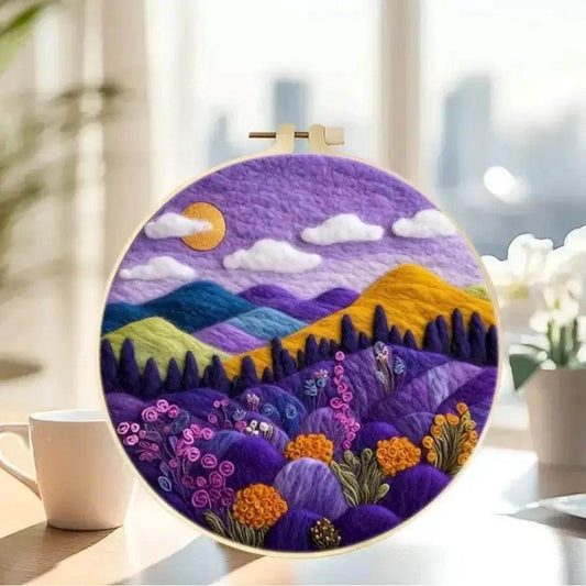  RUOPOTY Landscape Pattern Needle Felting Kit for Beginners DIY Wool Needle Felting Starter Set for Home Decoration -  ToylandEU™