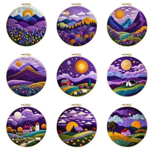  RUOPOTY Landscape Pattern Needle Felting Kit for Beginners DIY Wool Needle Felting Starter Set for Home Decoration -  ToylandEU™