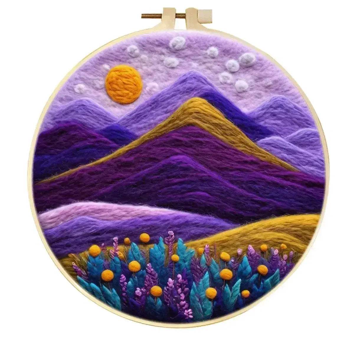 RUOPOTY Landscape Pattern Needle Felting Kit for Beginners DIY Wool Needle Felting Starter Set for Home Decoration - ToylandEU