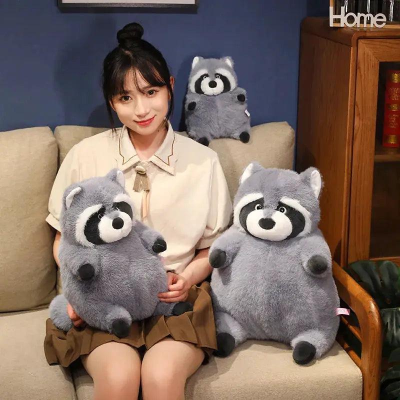  Raccoon Plush Toy Super Soft Round Stuffed Animal Gift -  ToylandEU™