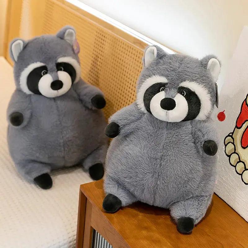  Raccoon Plush Toy Super Soft Round Stuffed Animal Gift -  ToylandEU™