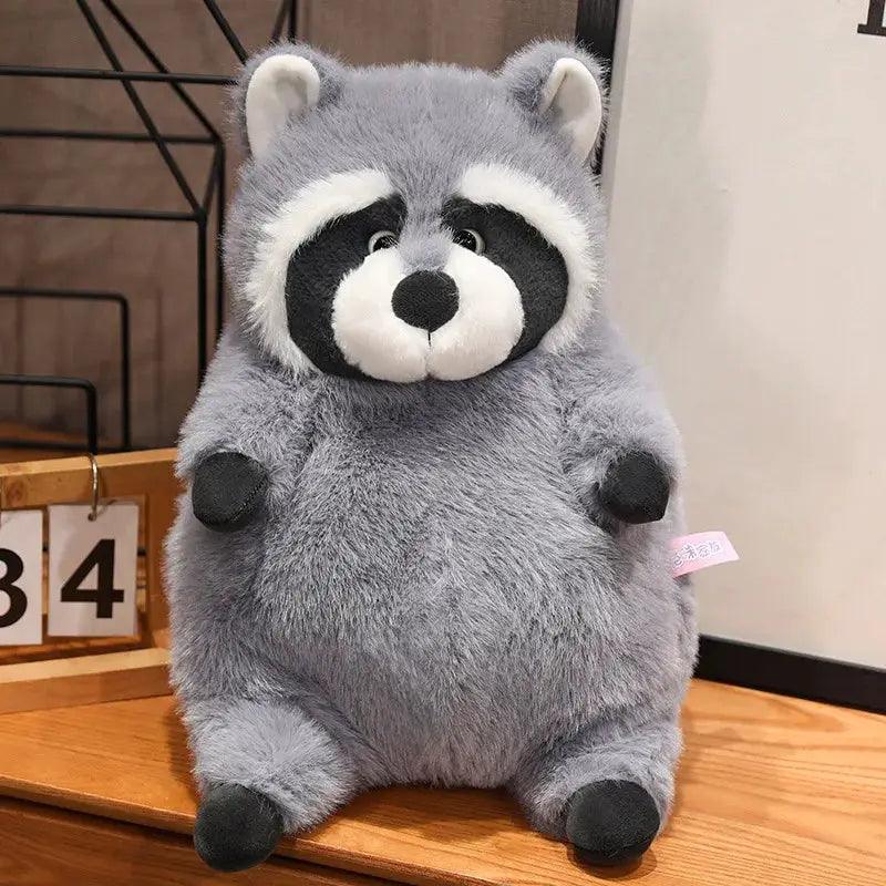  Raccoon Plush Toy Super Soft Round Stuffed Animal Gift -  ToylandEU™