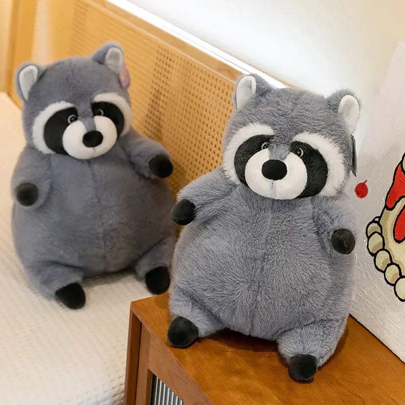  Raccoon Plush Toy Super Soft Round Stuffed Animal Gift -  ToylandEU™