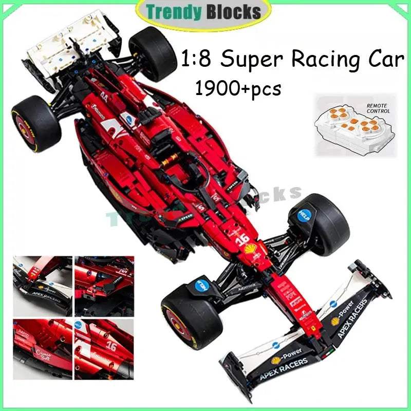  Racing Car Building Block Kit Electroplated Red Body -  ToylandEU™