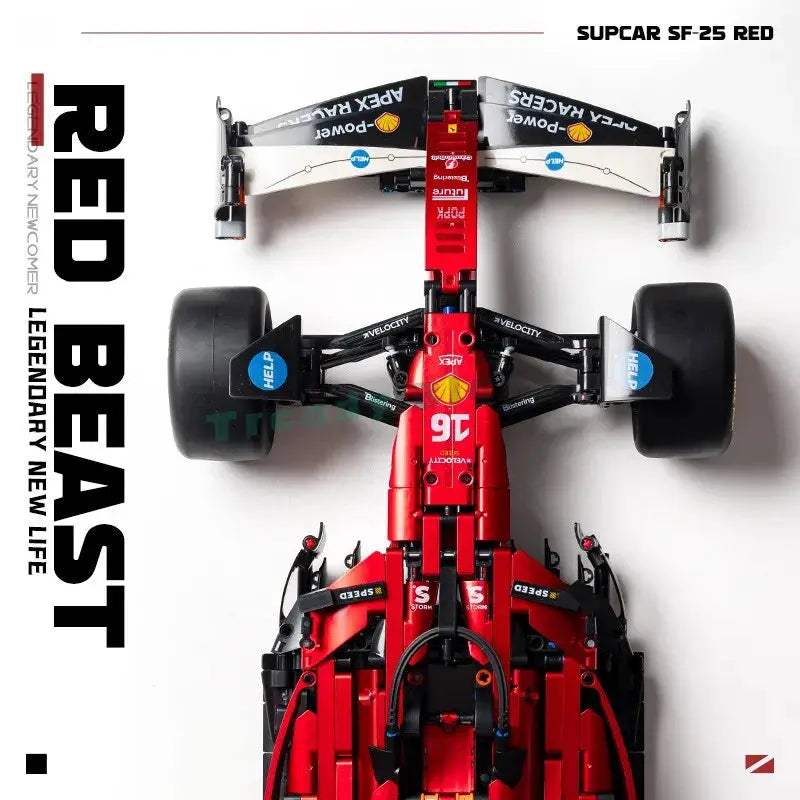  Racing Car Building Block Kit Electroplated Red Body -  ToylandEU™