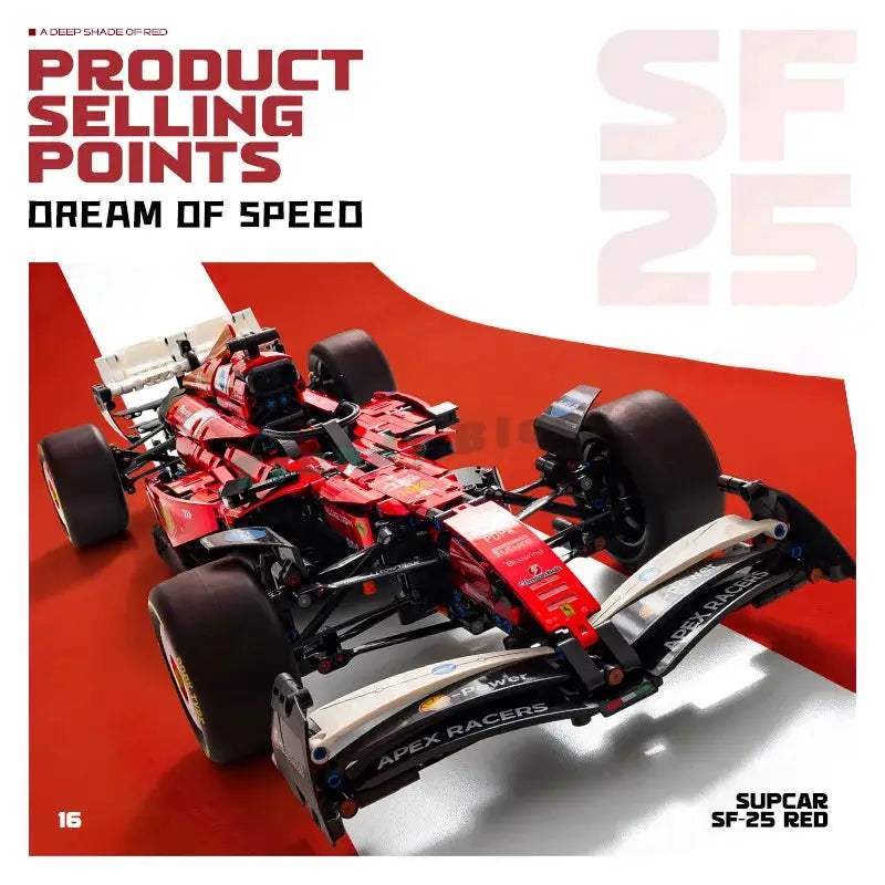  Racing Car Building Block Kit Electroplated Red Body -  ToylandEU™