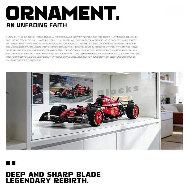  Racing Car Building Block Kit Electroplated Red Body -  ToylandEU™