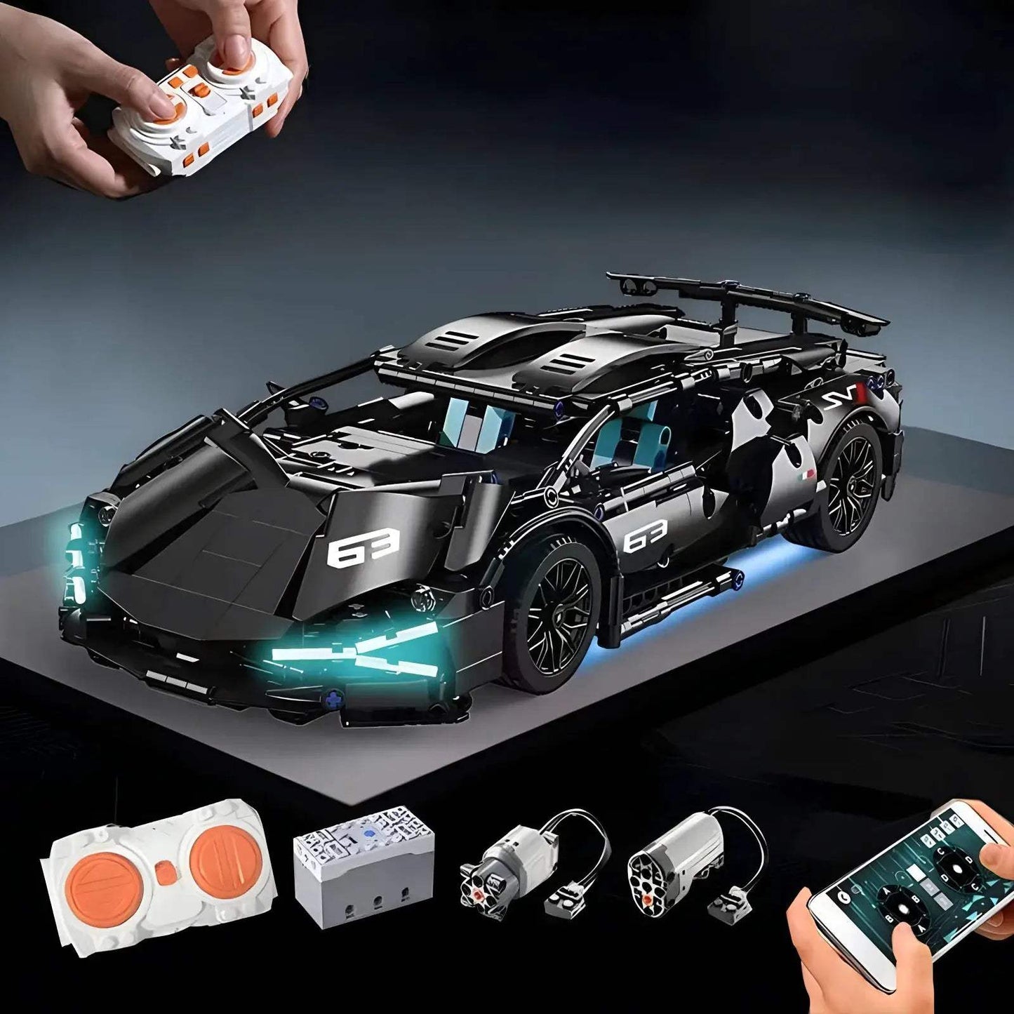  Racing Car Building Blocks Kit Remote RC For Adults -  ToylandEU™