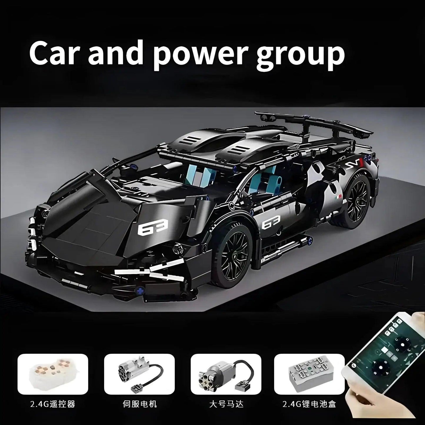  Racing Car Building Blocks Kit Remote RC For Adults -  ToylandEU™