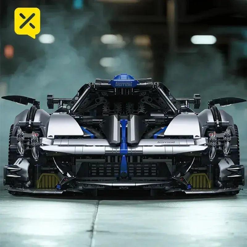  Racing Car Building Set Premium Materials Silver Blue -  ToylandEU™