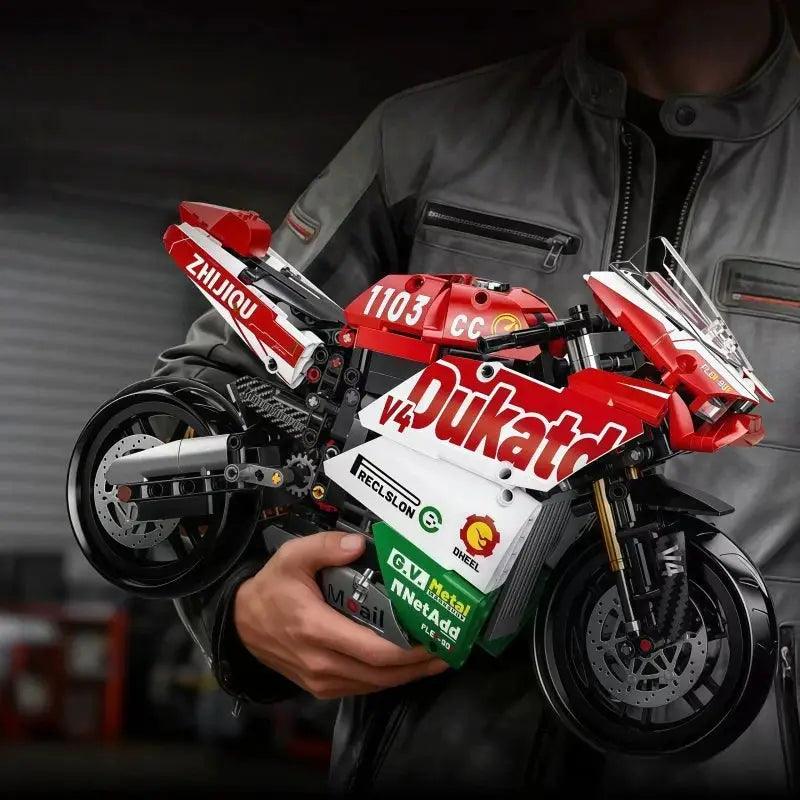  Racing Motorcycle Building Block Set Lego Compatible Display -  ToylandEU™