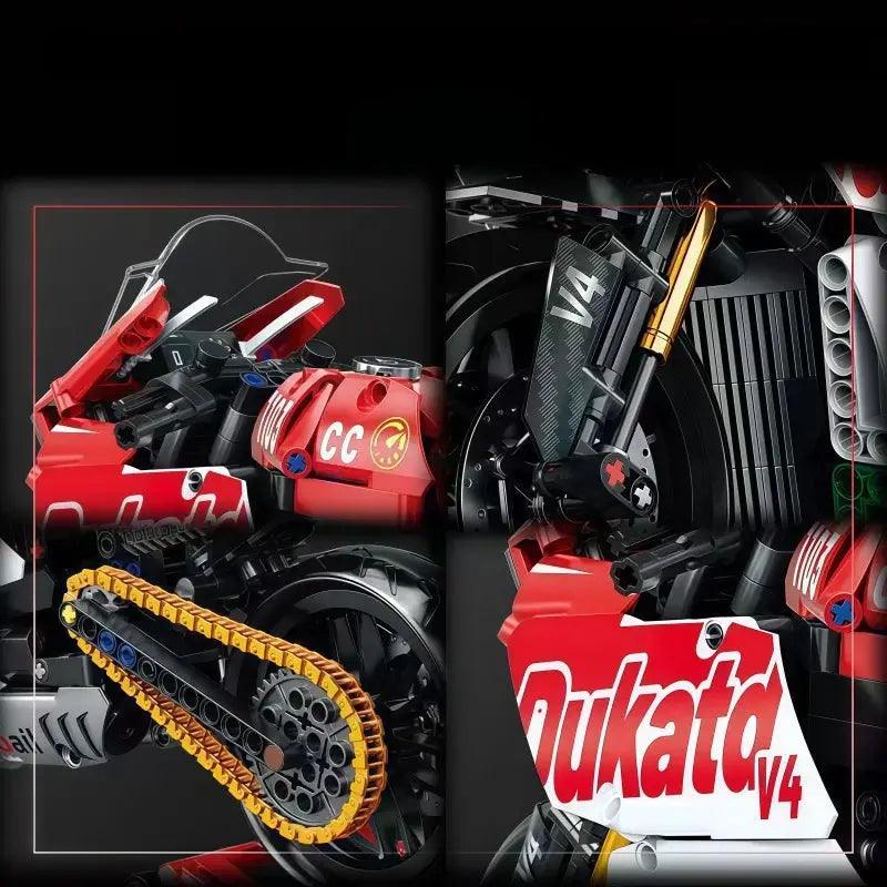  Racing Motorcycle Building Block Set Lego Compatible Display -  ToylandEU™