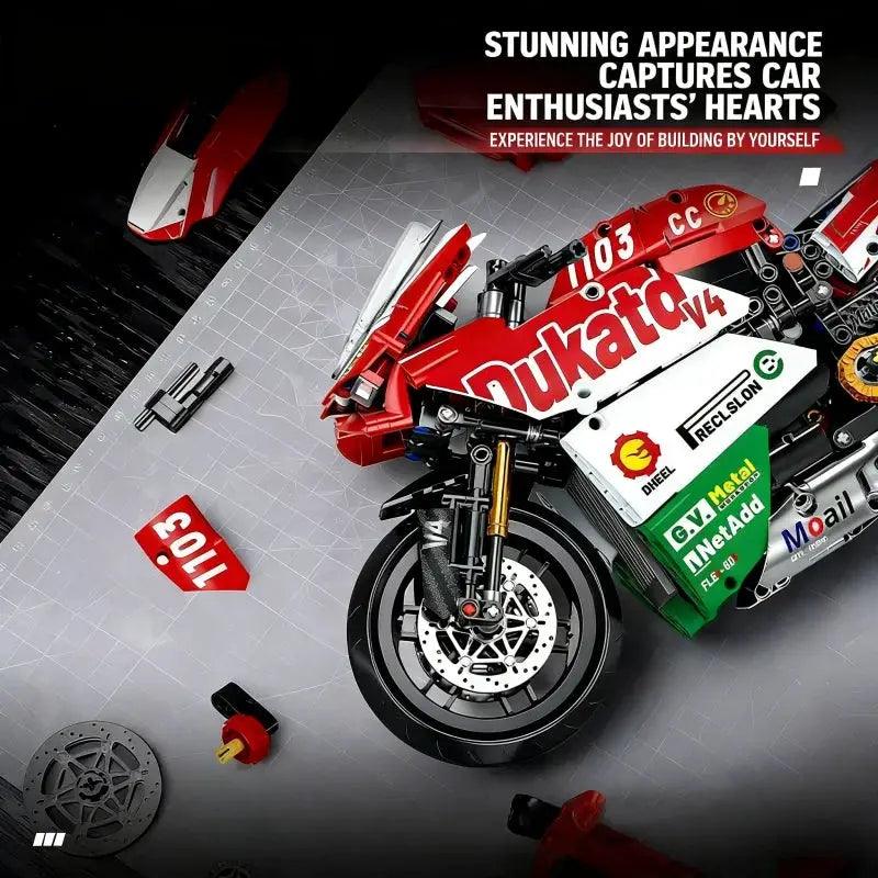  Racing Motorcycle Building Block Set Lego Compatible Display -  ToylandEU™