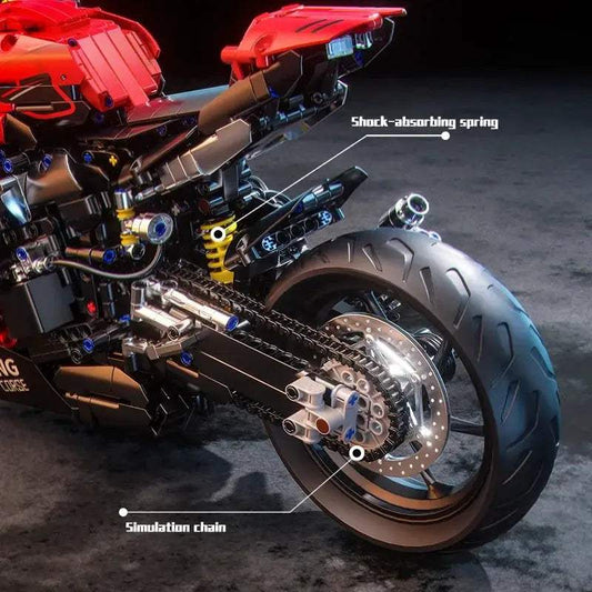  Racing Motorcycle Building Blocks Educational Kit -  ToylandEU™