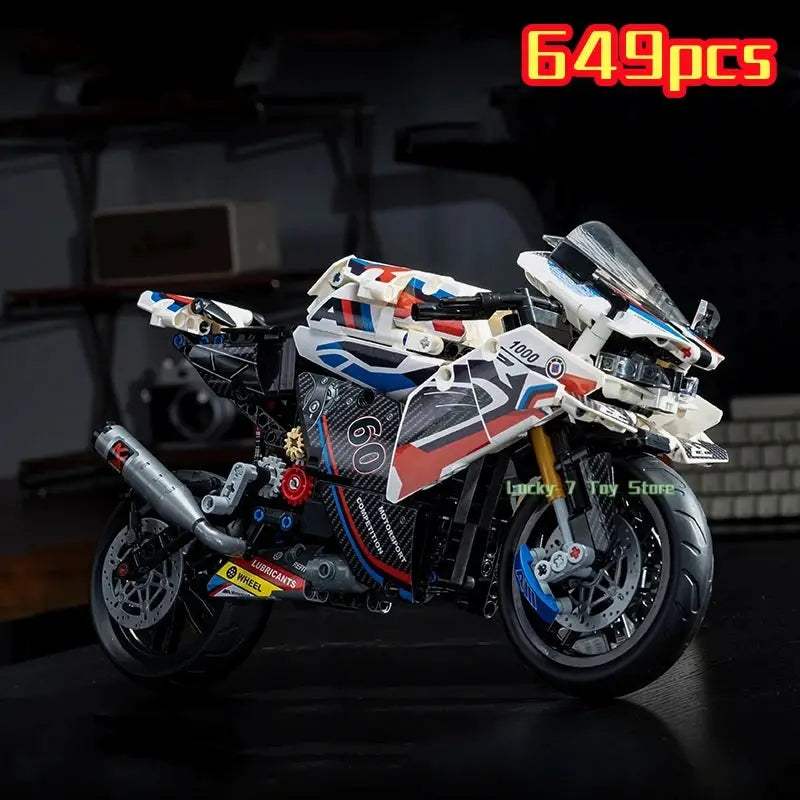 649Pcs In Stock Technical Racing Motorcycle 1000 RR Motorbike Building Blocks Bricks Model Toys Birthday Christmas Children Gift - ToylandEU