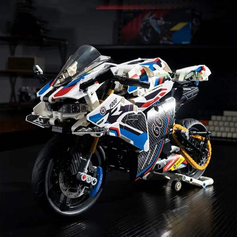 649Pcs In Stock Technical Racing Motorcycle 1000 RR Motorbike Building Blocks Bricks Model Toys Birthday Christmas Children Gift - ToylandEU