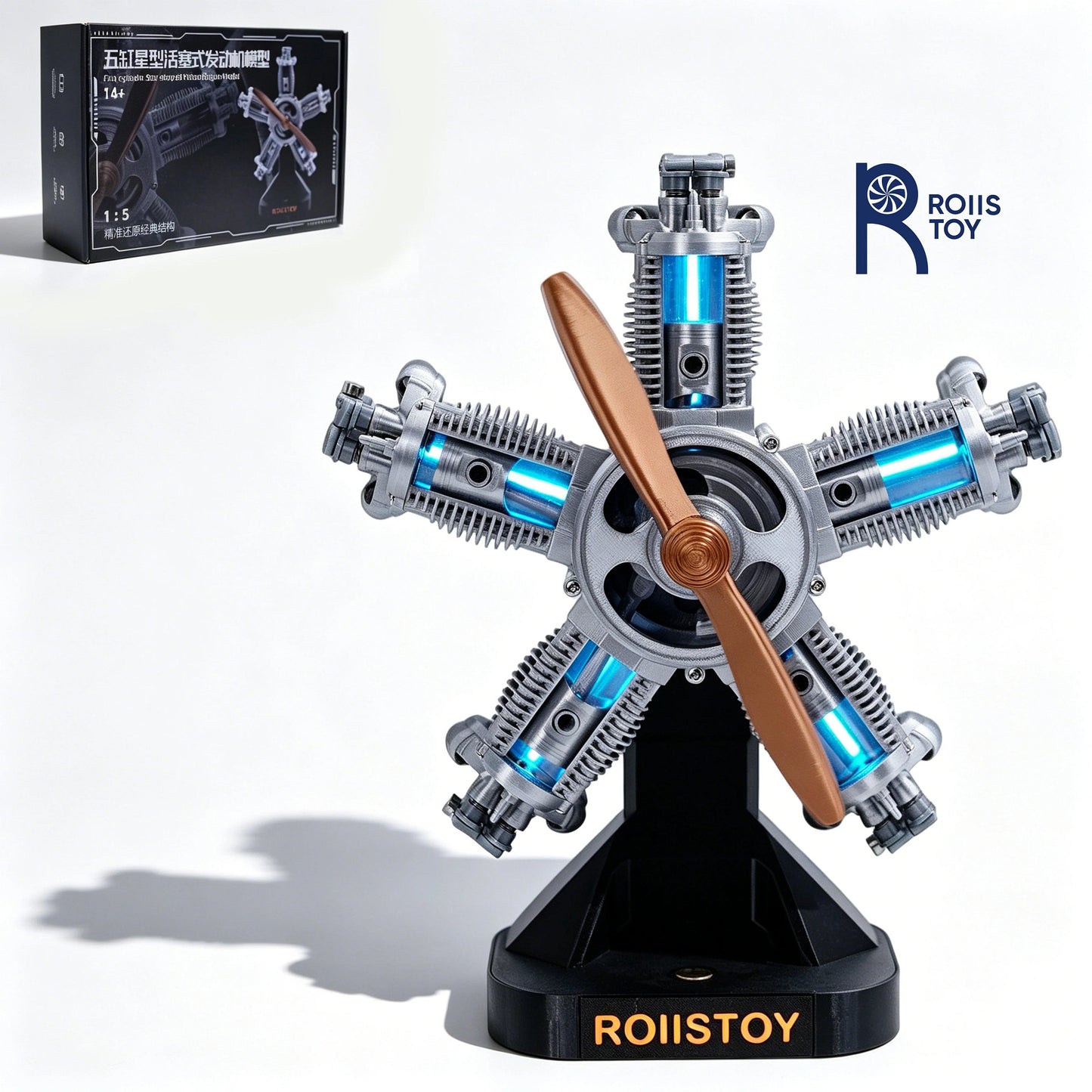  Radial Engine Model Kit 5 Cylinder Blocks Toylandeu™ 