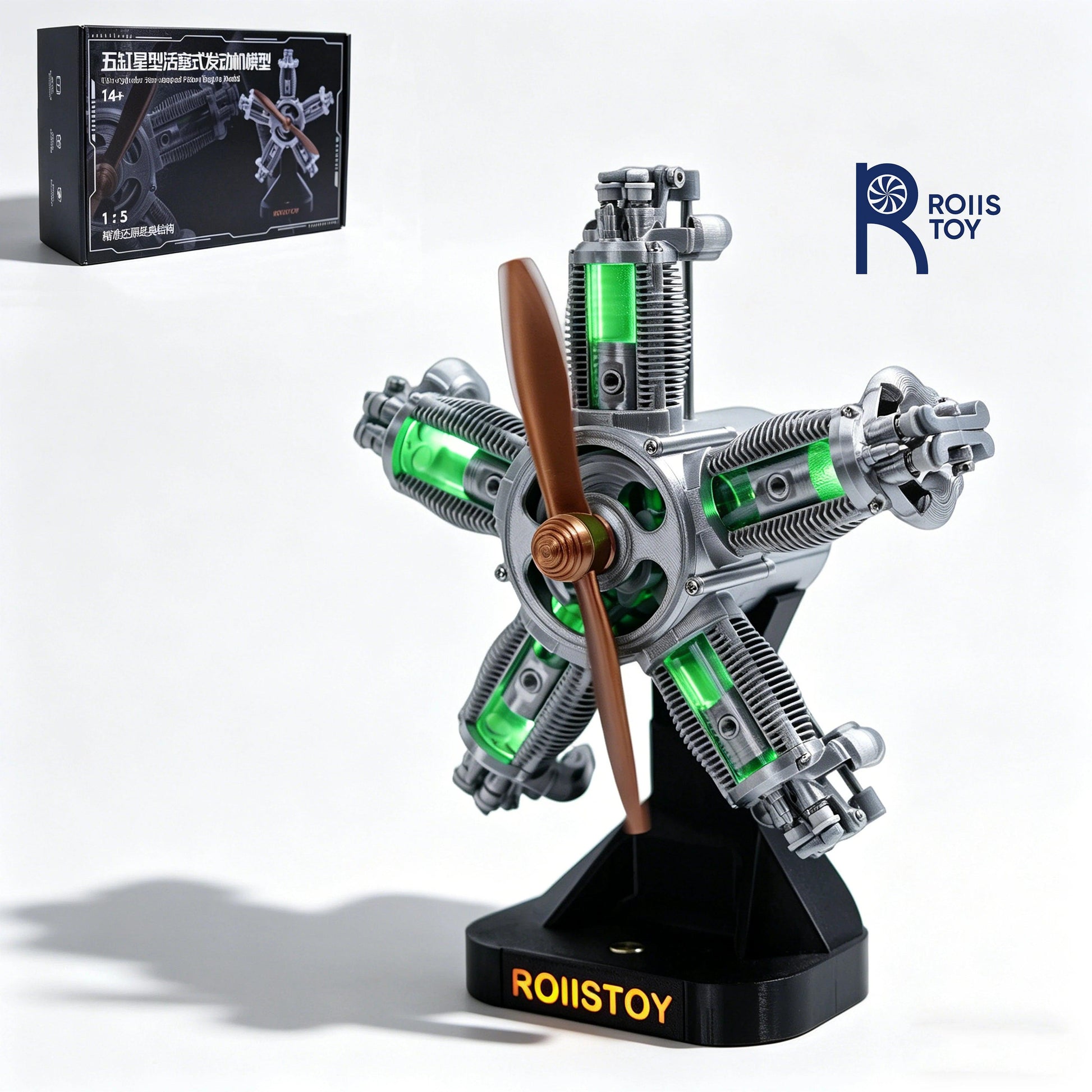  Radial Engine Model Kit 5 Cylinder Blocks Toylandeu™ 