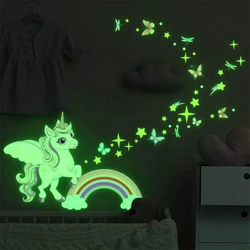  Radiant Unicorn Wall Decals Glow In Dark Toyland EU -  ToylandEU™